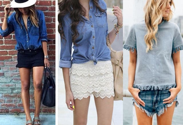 outfit ideas with denim shirt