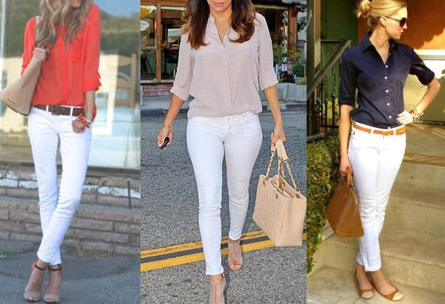 style white jeans