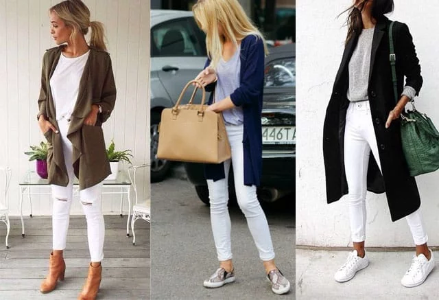 ways to wear white jeans