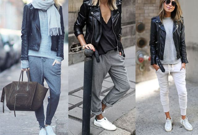 what to wear with sweatpants