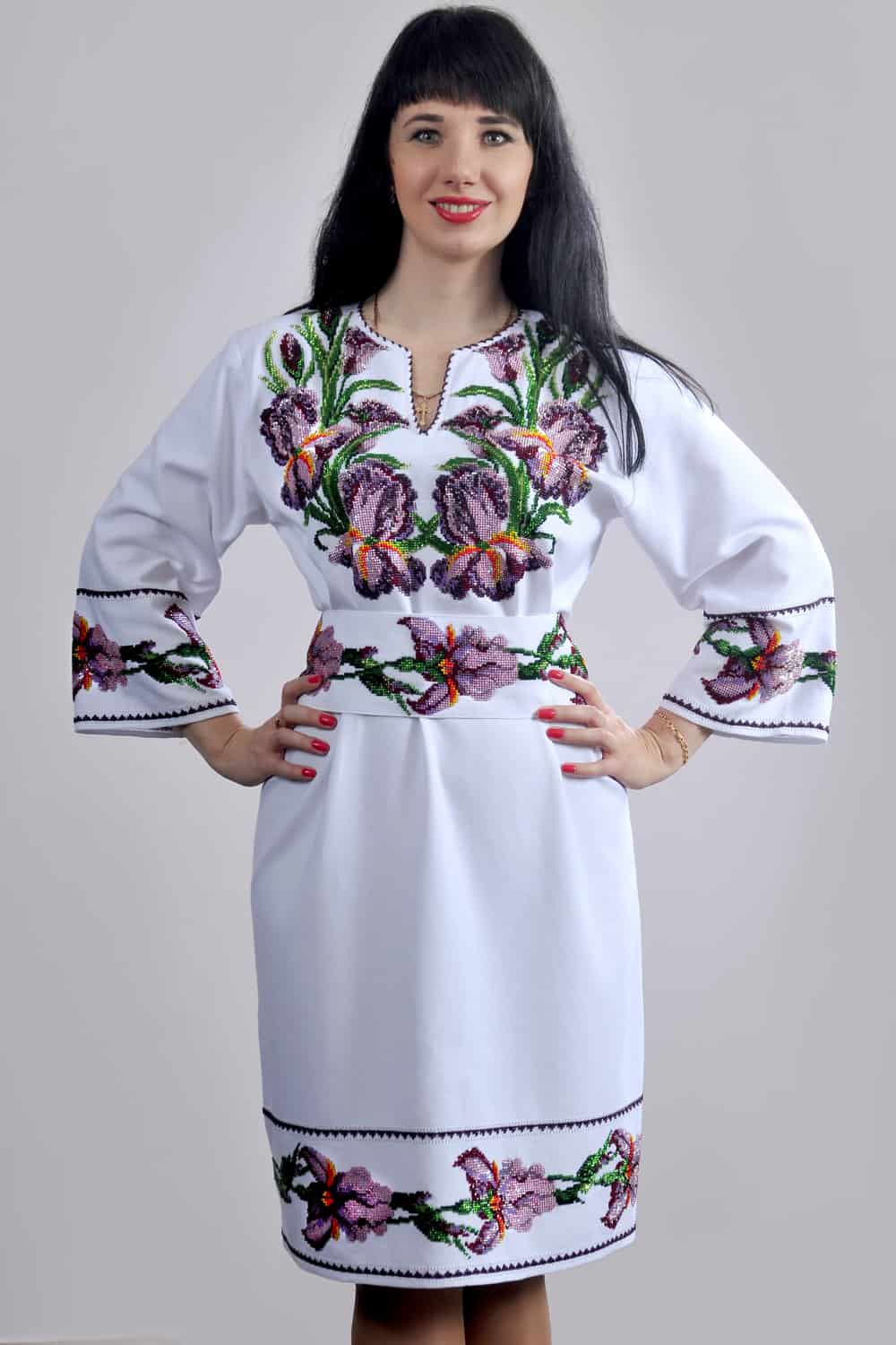 What to wear with white color vyshyvanka dress