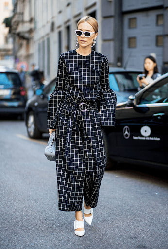 woman wear gingham clothes