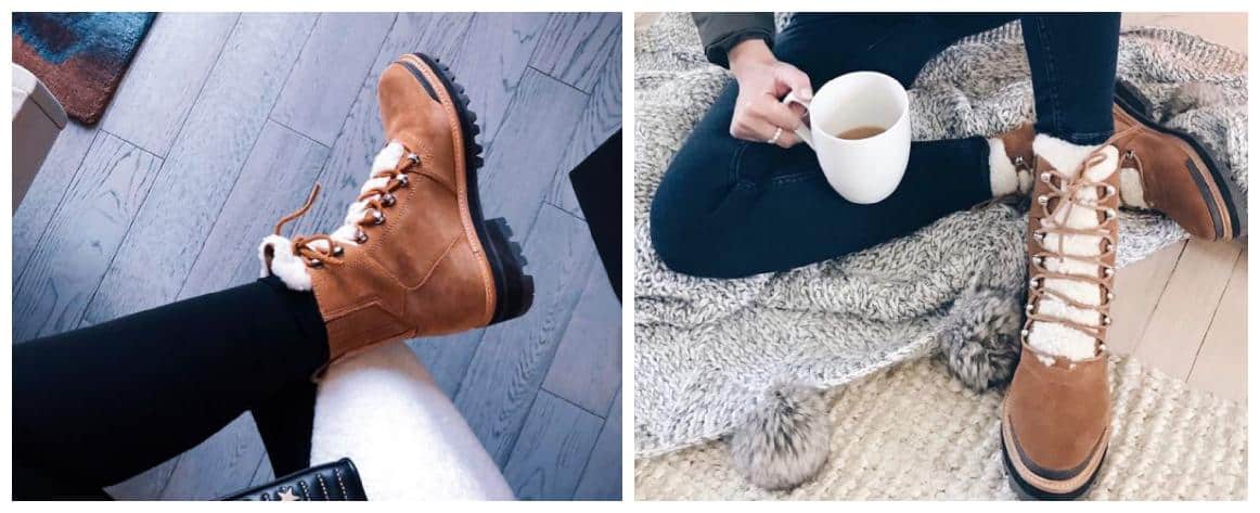 woman Shearling boots outfits