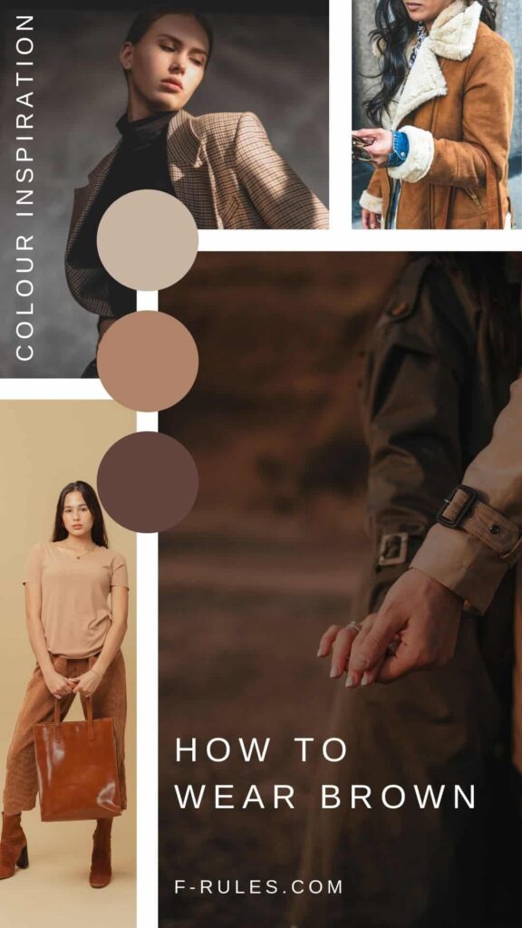 brown outfit infographic